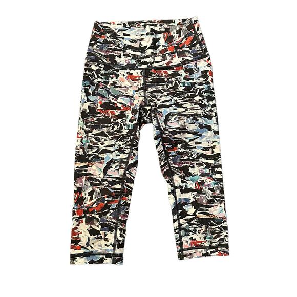 Lululemon multicolor print cropped leggings size 4 - Picture 1 of 9